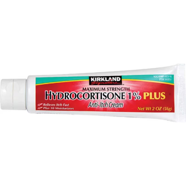 Kirkland Signature 1% Plus Hydrocortisone Cream, 2 oz, 4 ct