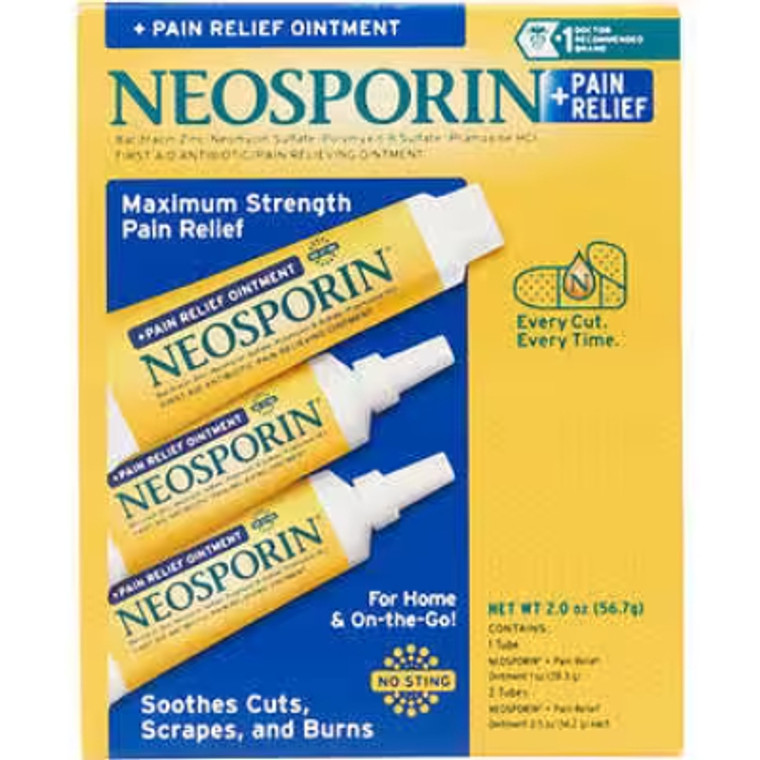 Neosporin Dual Action Ointment, 3 ct