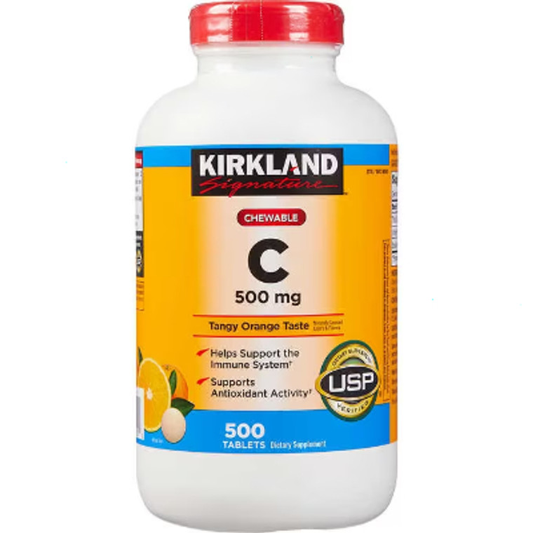 Kirkland Signature Chewable Vitamin C 500 mg, 500 Tablets