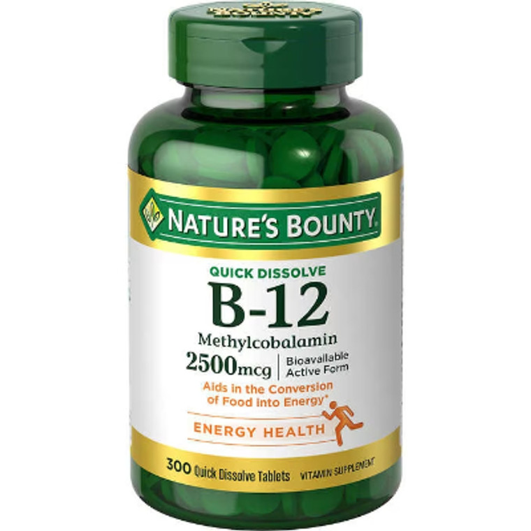 Nature's Bounty B-12 Sublingual Vitamin, 300 ct