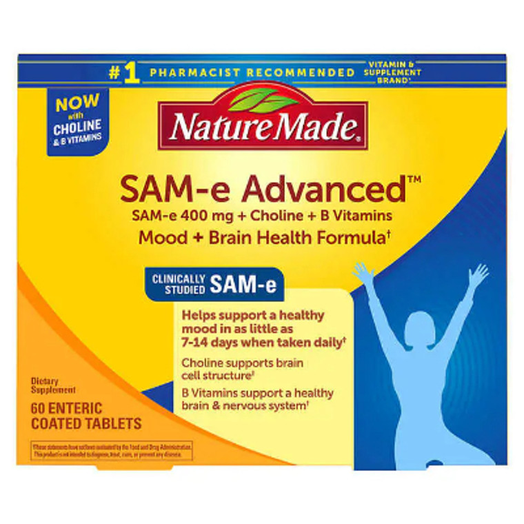 Nature Made SAM-e Advanced, 400 mg, 60 Tablets