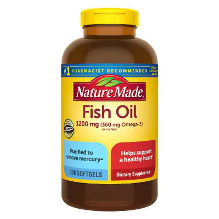 Nature Made Fish Oil, 1200mg, 300 Softgels