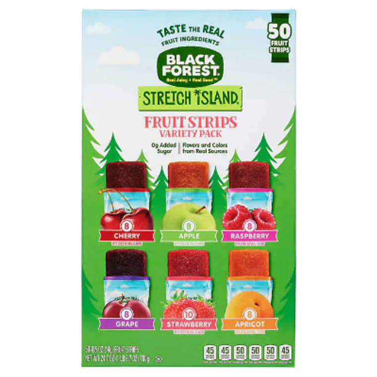 Black Forest Stretch Island Fruit Strips, Variety Pack, 0.5 oz, 50-count