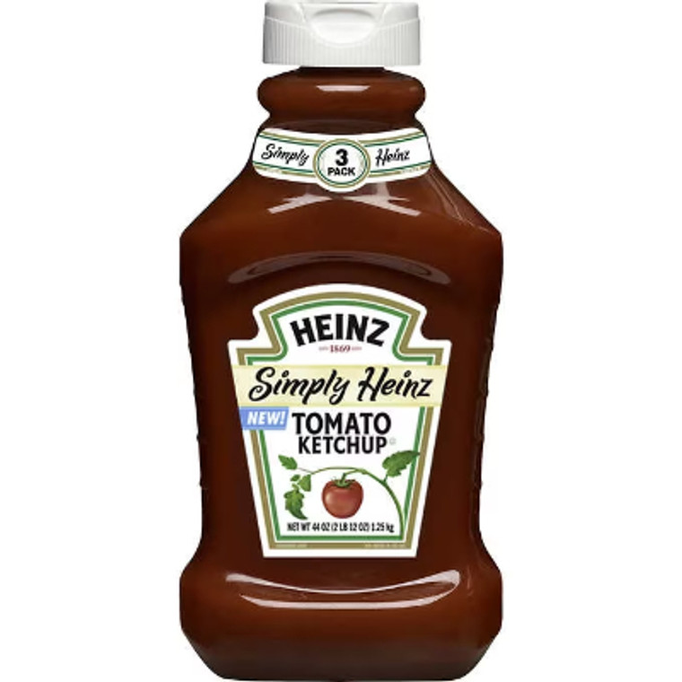 Simply Heinz Tomato Ketchup, 44 oz, 3 ct