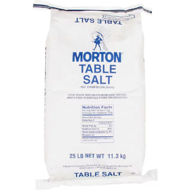 Morton Table Salt, 25 lb