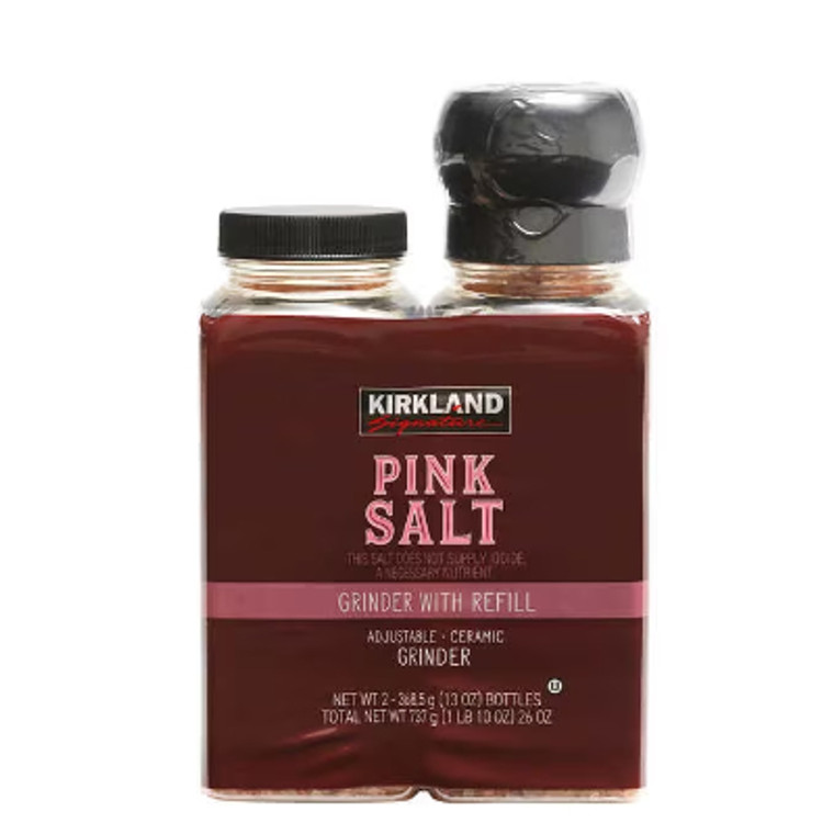Kirkland Signature Pink Salt, Grinder wtih Refill, 13 oz, 2 ct