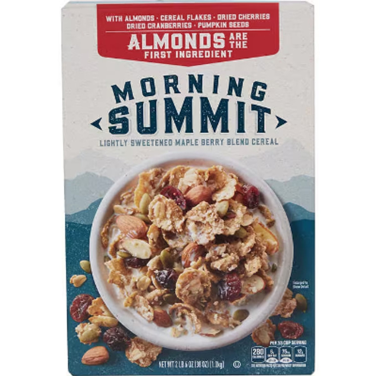 General Mills Morning Summit Cereal, Maple Berry Blend, 38 oz