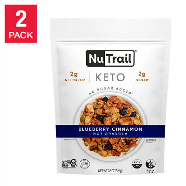 NuTrail Keto Nut Granola Blueberry Cinnamon (22 oz each)