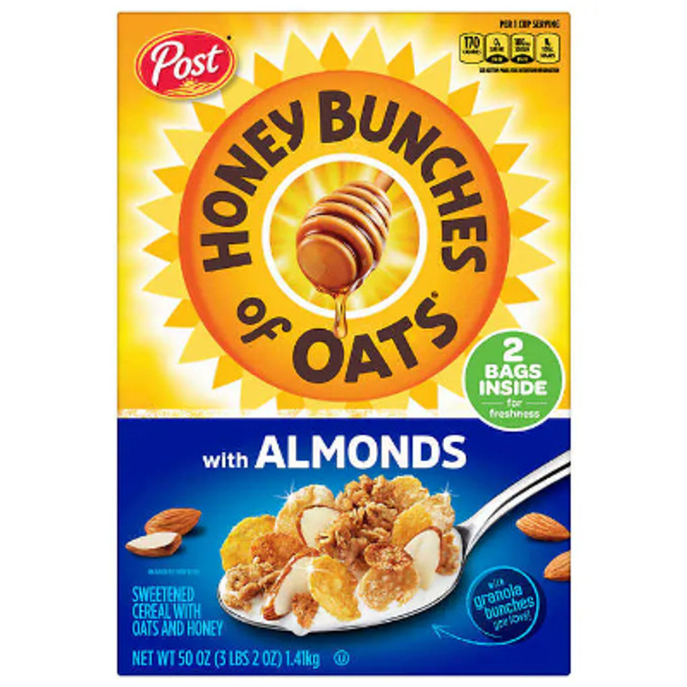 Post, Honey Bunches of Oats with Almonds Cereal, 50 oz