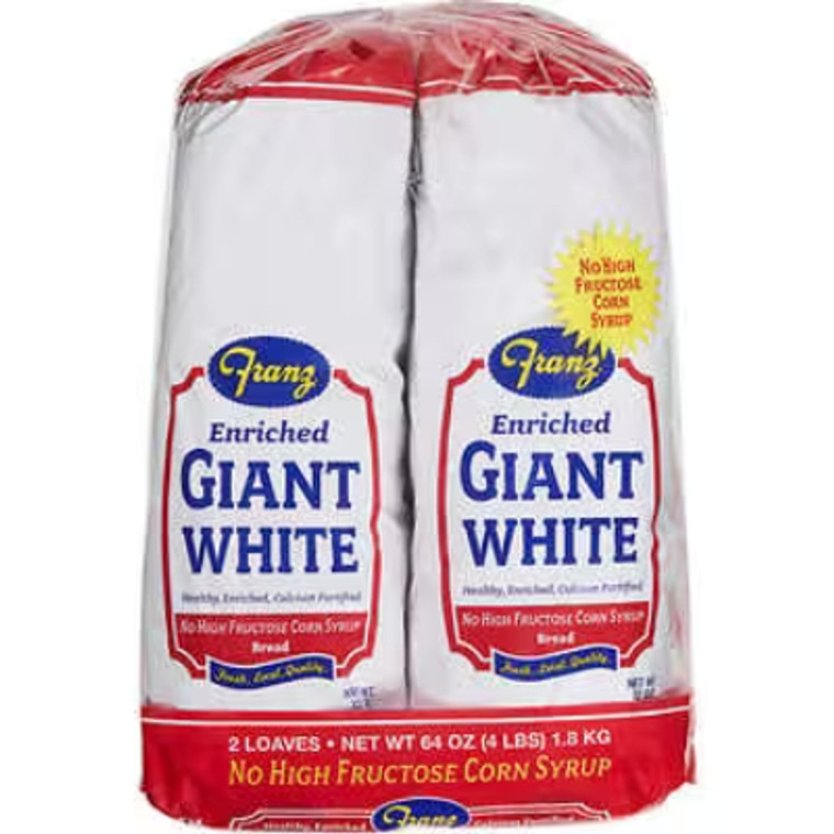 Franz Giant Bread, White, 32 oz, 2 ct