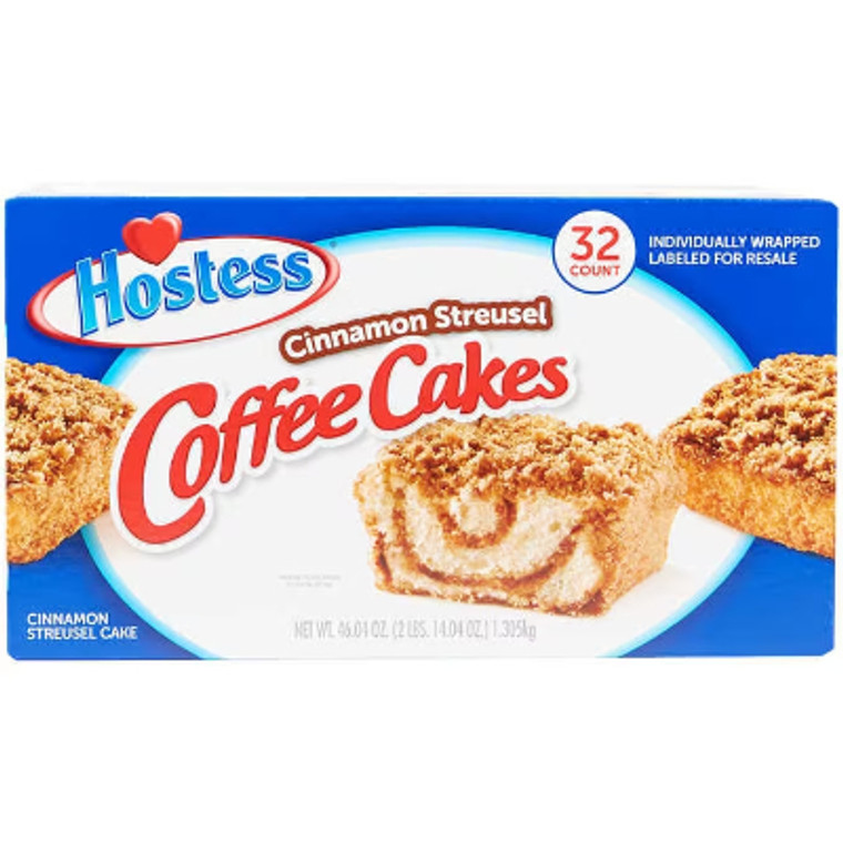 Hostess Coffee Cakes, Cinnamon Streusel, 1.45 oz, 32 ct