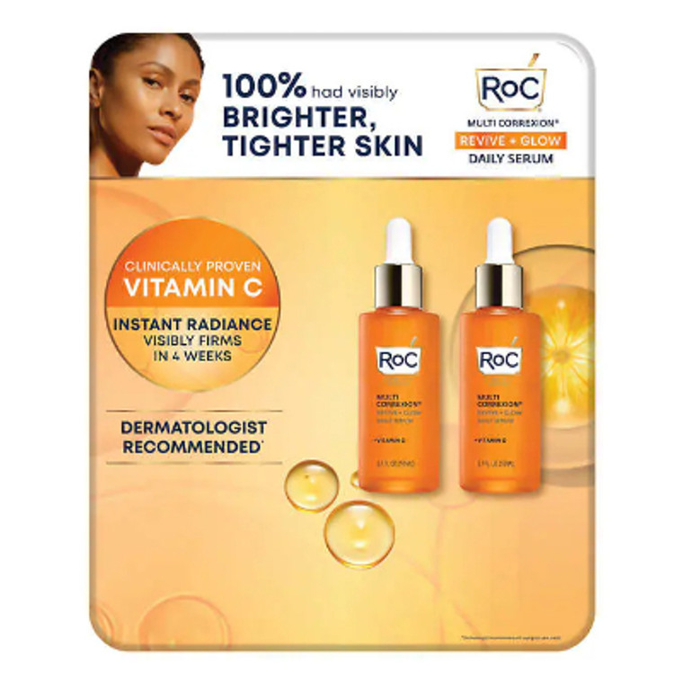 RoC Revive and Glow Vitamin C Serum, 2-pack, 1.7 oz