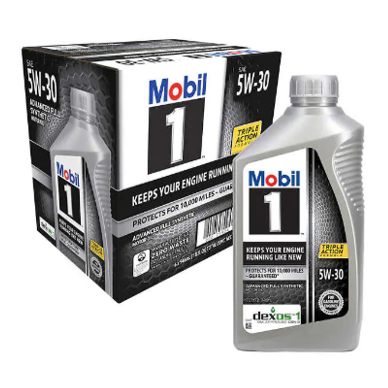 Mobil 1 Advanced Full Synthetic Motor Oil 5W-30, 1-Quart/6-pack