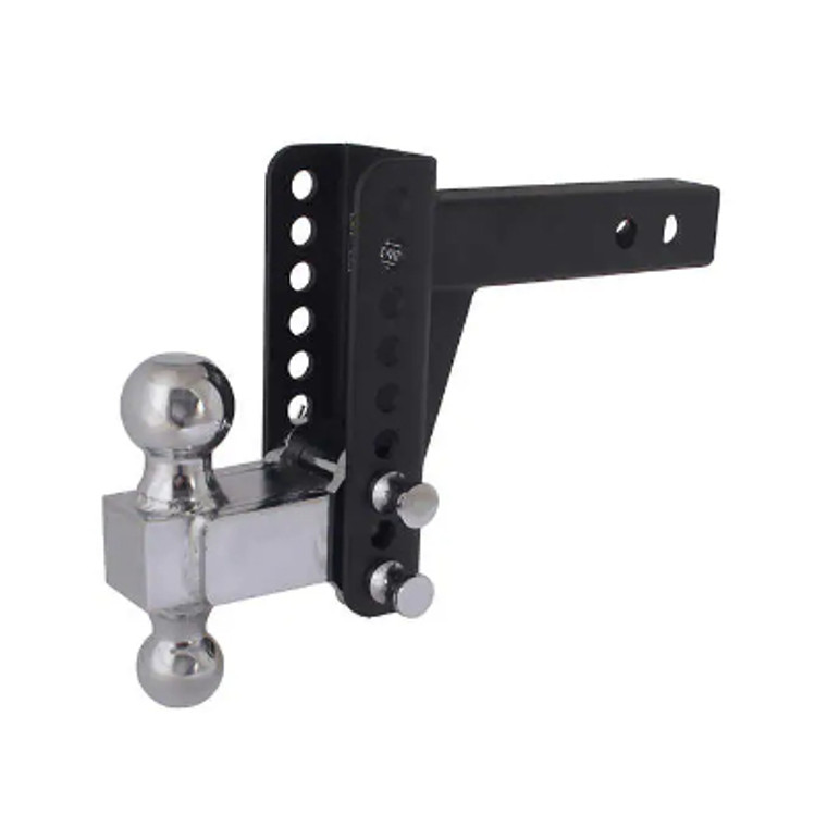 Trailer Valet Blackout 14,000 lbs Capacity Adjustable Steel Drop Hitch, 0-6" Drop, 2" and 2-5/16" Ball