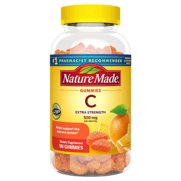 Nature Made Extra Strength Vitamin C 500mg, 180 Adult Gummies