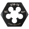 Milwaukee 49-57-5355 7/16-14 NC 1 Inch Hex Threading Die