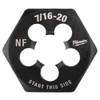 Milwaukee 49-57-5357 7/16-20 NF 1 Inch Hex Threading Die