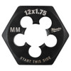 Milwaukee 49-57-5358 M12-1.75 mm 1 Inch Hex Threading Die
