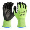 Milwaukee 48-73-8922 High-Visibility Cut Level 2 Polyurethane Dipped Gloves Large