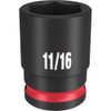 Milwaukee 49-66-6109 SHOCKWAVE Impact Duty 3/8 Drive 11/16 Standard 6 Point Socket