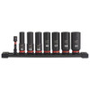 Milwaukee 49-66-7021 8PC Impact Duty 3/8 Drive Metric Deep 6 Point Socket Set