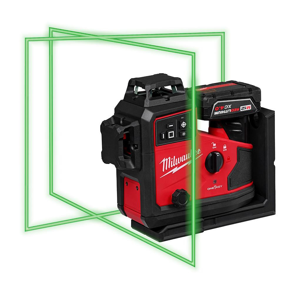 3642-21 M12 Green 360 3-Plane Laser Kit | Milwaukee Tools