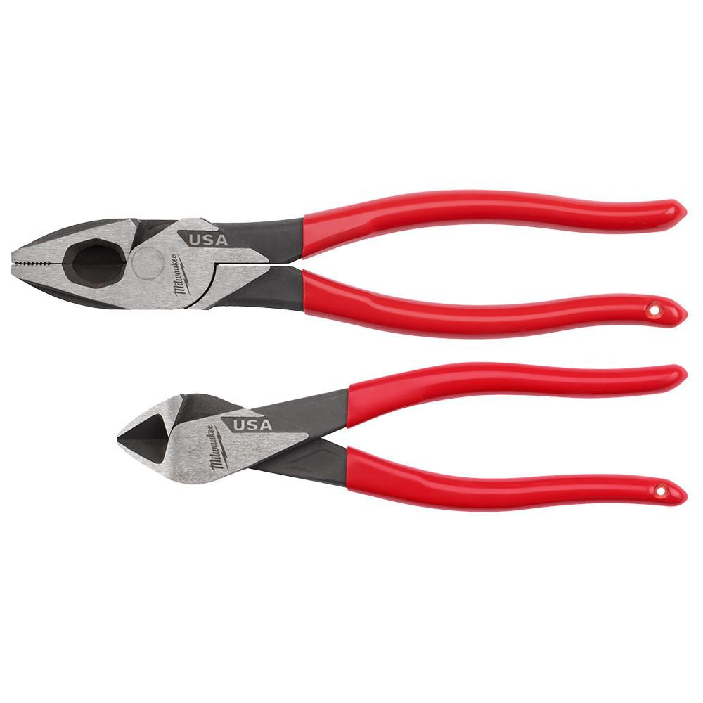MT500-2 2pc Dipped Grip Cutting Pliers Set | Milwaukee