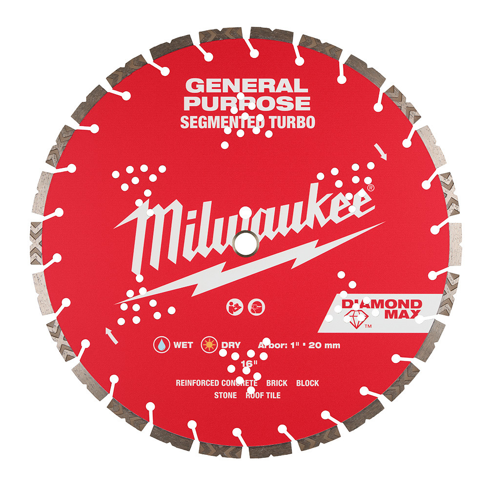 Milwaukee 49-93-9016 16 in Segmented Turbo, General Purpose Diamond Blade