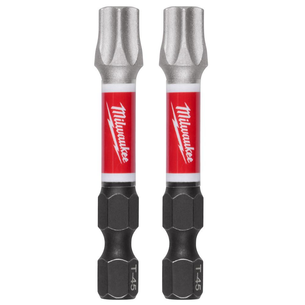 Milwaukee 48-32-6000 SHOCKWAVE Impact Duty 2 in T45 Impact Bits 2Pk