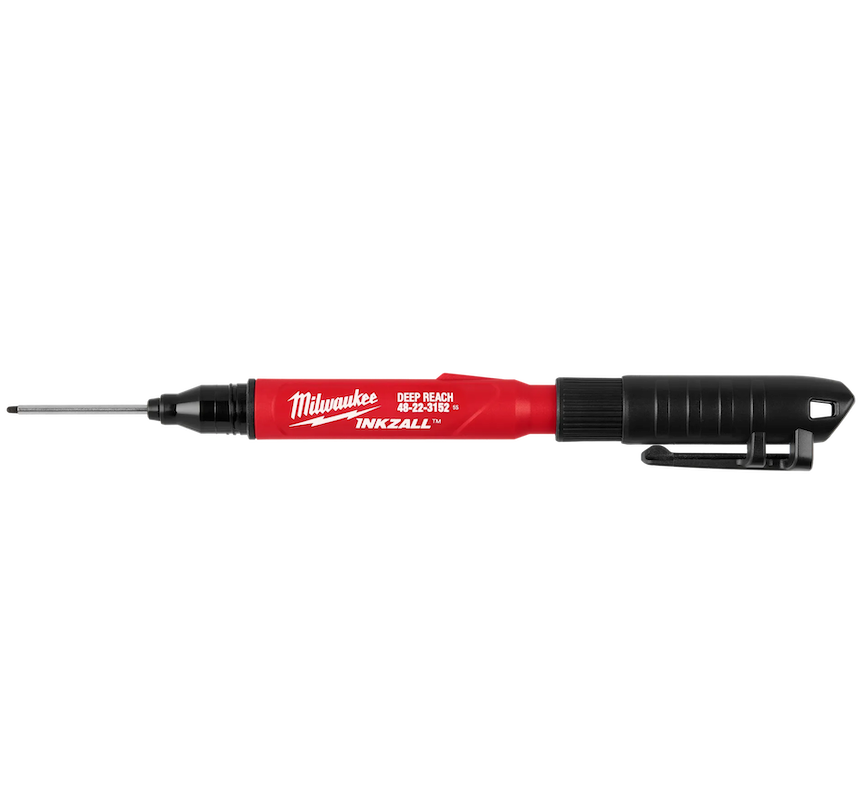 Milwaukee 48-22-3152 INKZALL 2IN1 Deep Reach Ultra Fine Point Black Jobsite Marker long tip