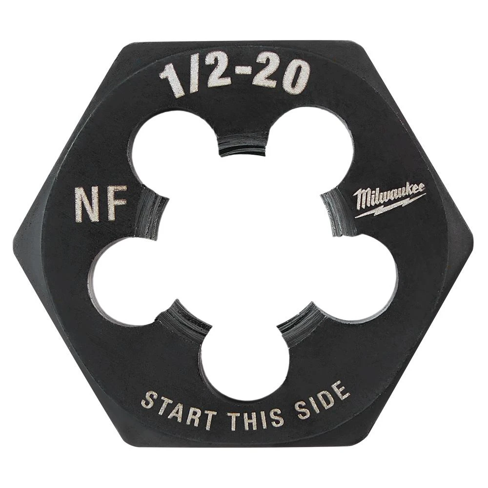 Milwaukee 49-57-5362 1/2-20 NF 1 Inch Hex Threading Die