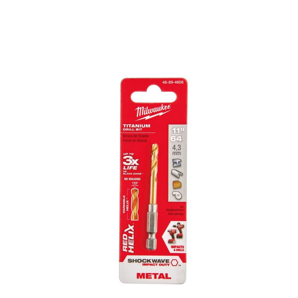 48-89-4608 11/64 in. Titanium Shockwave Drill Bit | Milwaukee