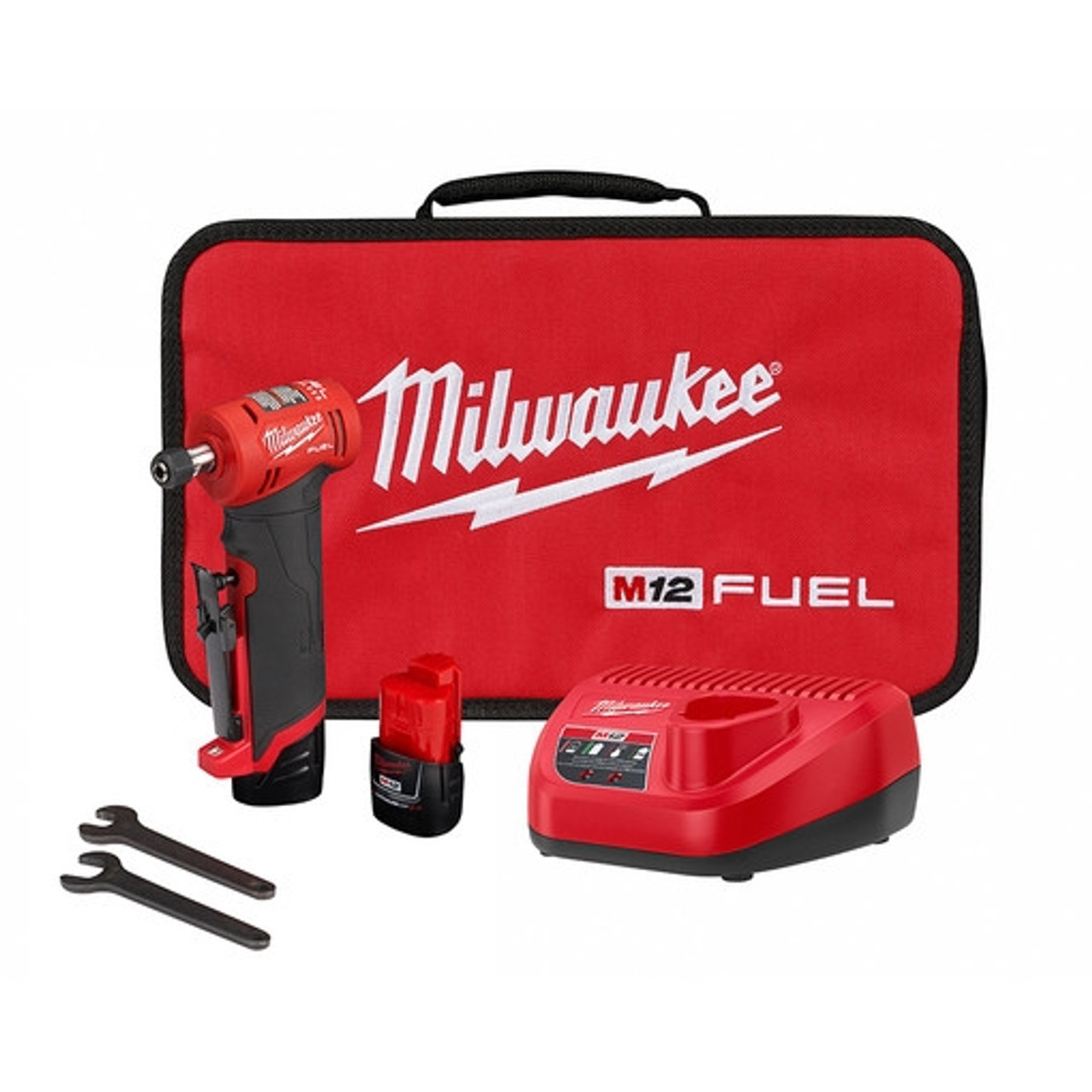 Milwaukee 2485-22 M12 FUEL 1/4 in. Right Angle Die Grinder 2 Battery Kit