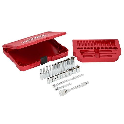 48-22-9404 1/4 in. Drive 26pc Ratchet & Socket Set - SAE | Milwaukee