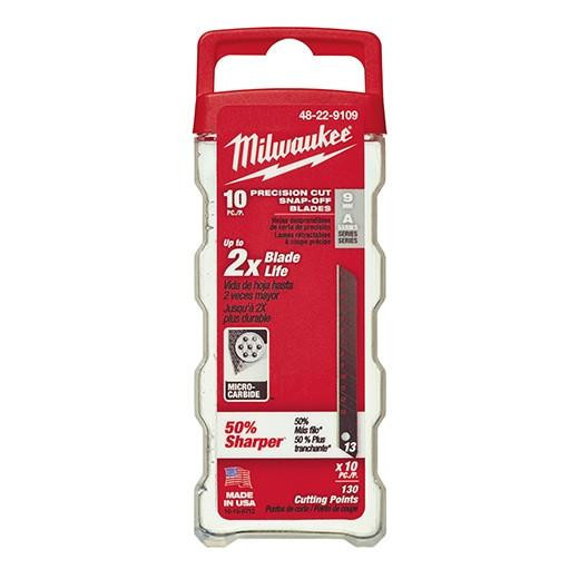 48-22-9109 9mm Precision Snap Blades (10 PK) | Milwaukee Tool