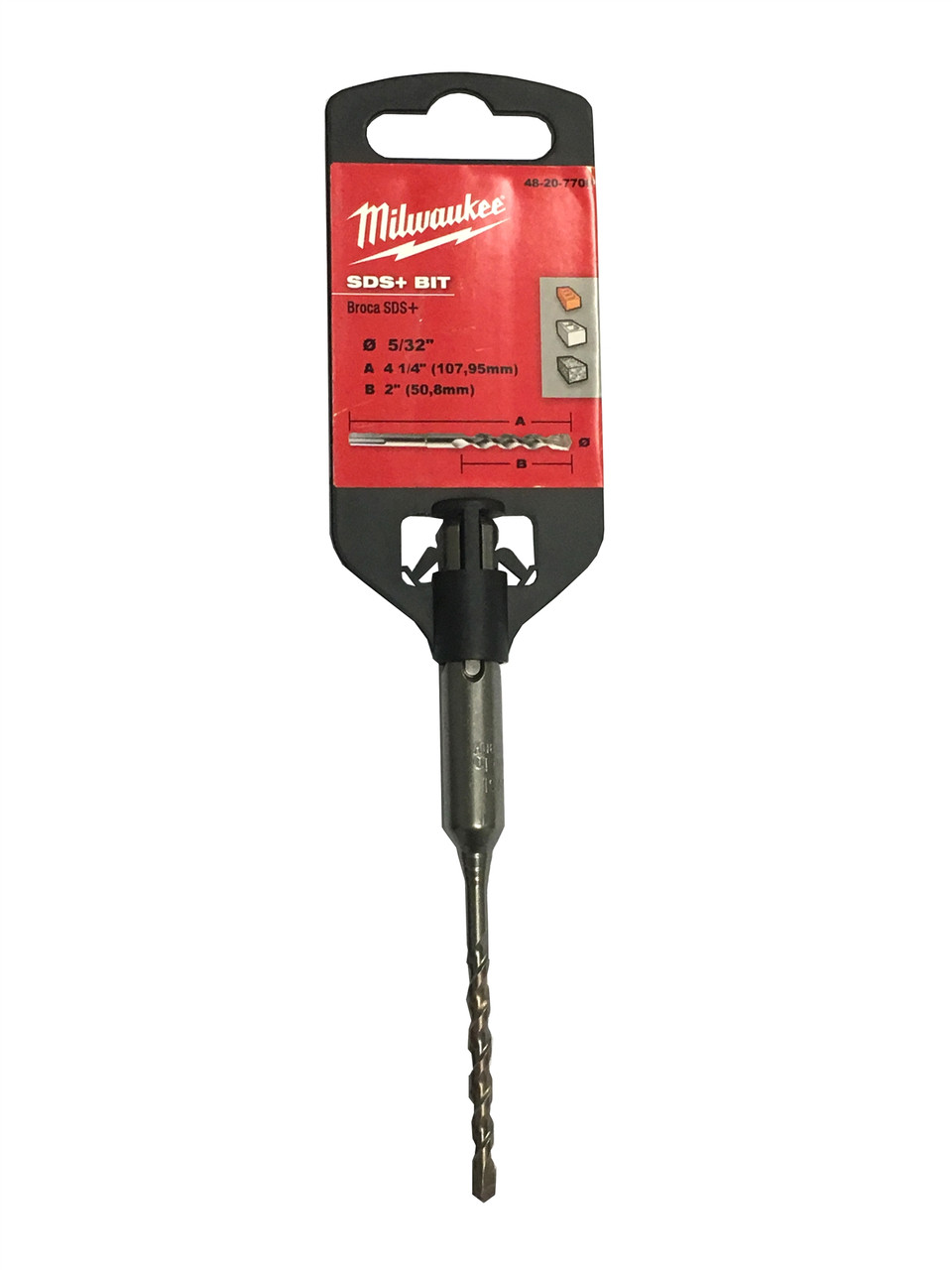 Milwaukee 48-20-7700 SDS+ Bit 5/32 in. x 2 in. x 4-1/4 in.