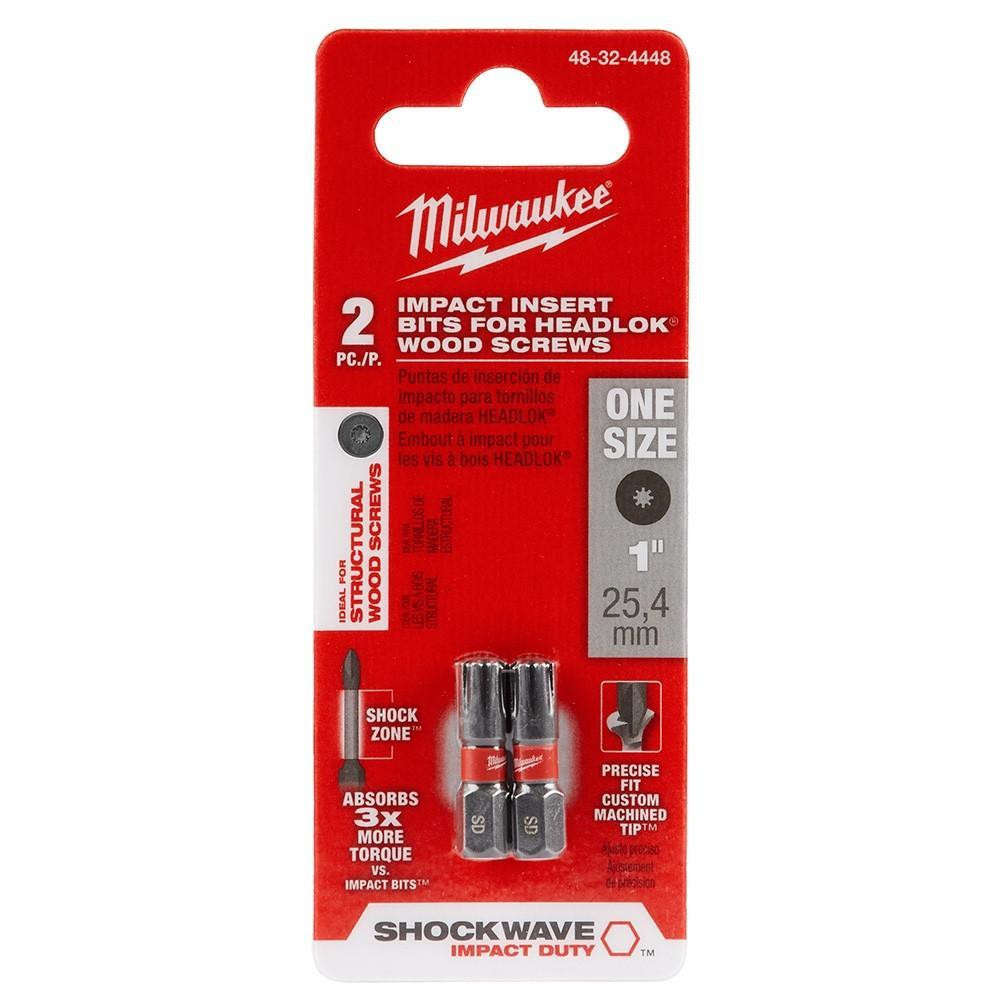 48-32-4448 Insert Bits HeadLOK Wood Screws 2pk | Milwaukee