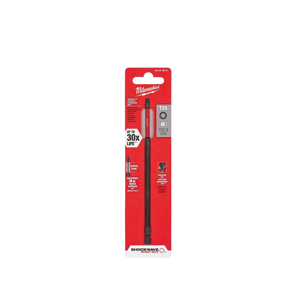 48-32-4810 6 in SHOCKWAVE Impact Bit Torx T25 | Milwaukee
