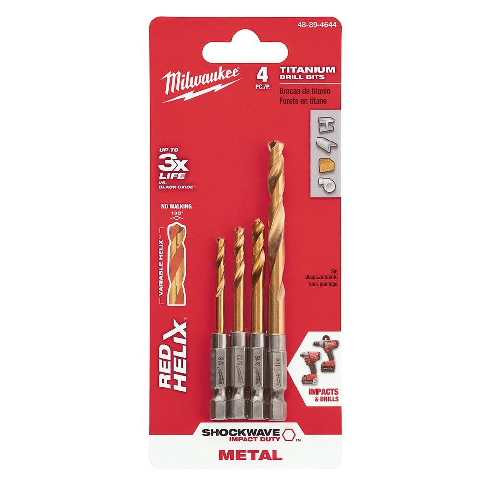 48-89-4644 Titanium SHOCKWAVE 4 pc. Set | Milwaukee
