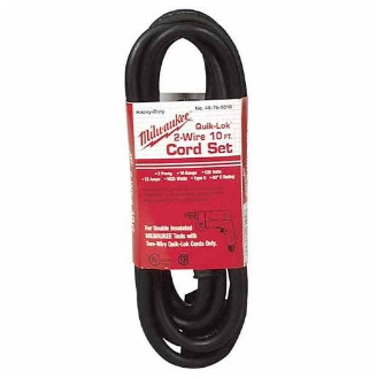 Milwaukee 48-76-5010 10 ft. QUIK-LOK Cord, 2-Wire