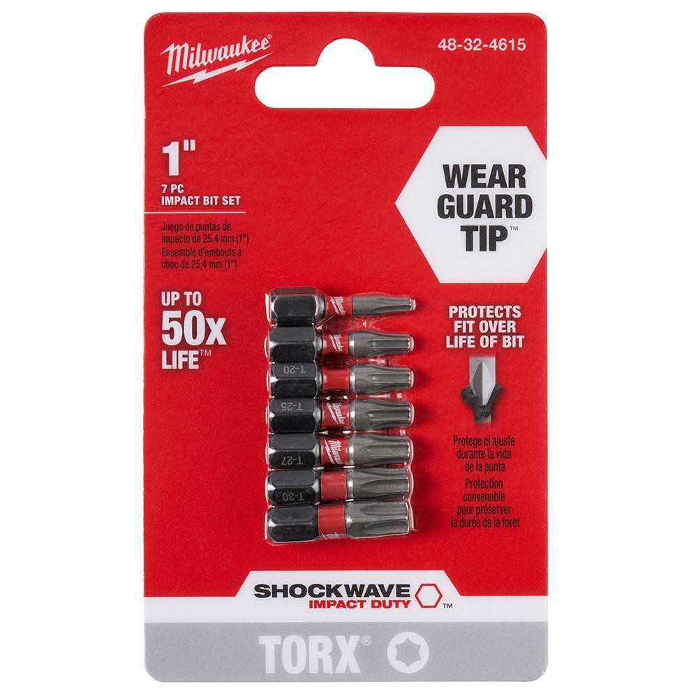 48-32-4615 7-Piece Shockwave Torx Insert Bit Set | Milwaukee