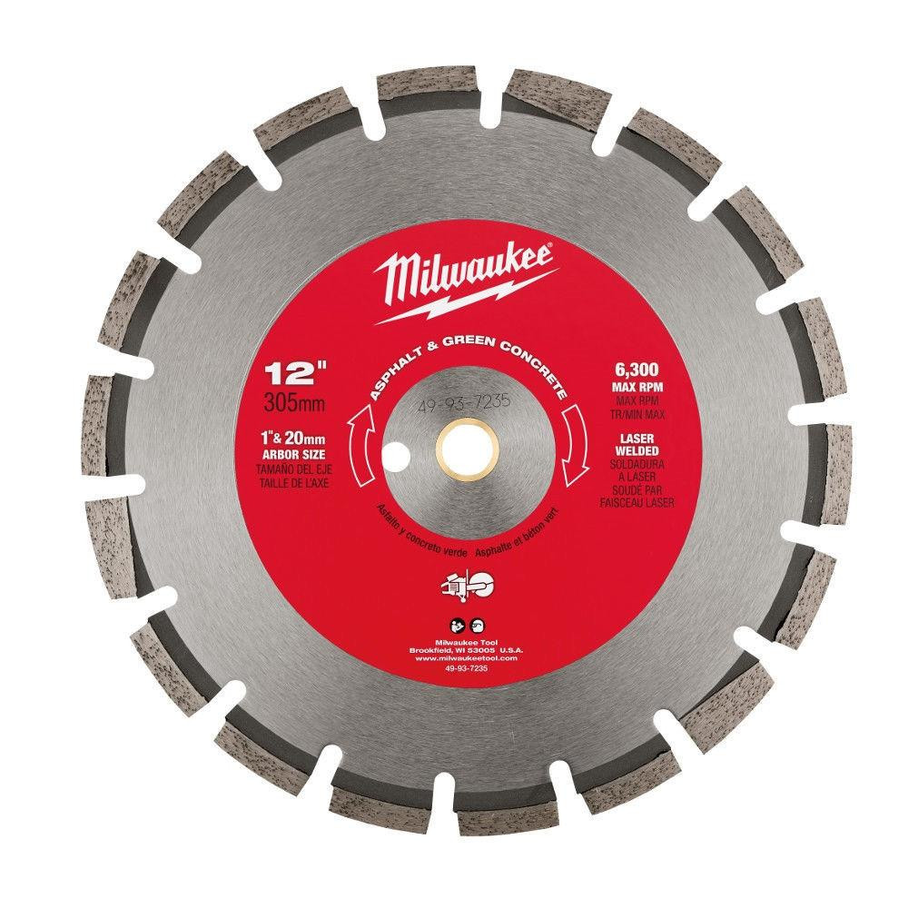 49-93-7235 12in Asphalt & Green Concrete Segmented Saw Blade