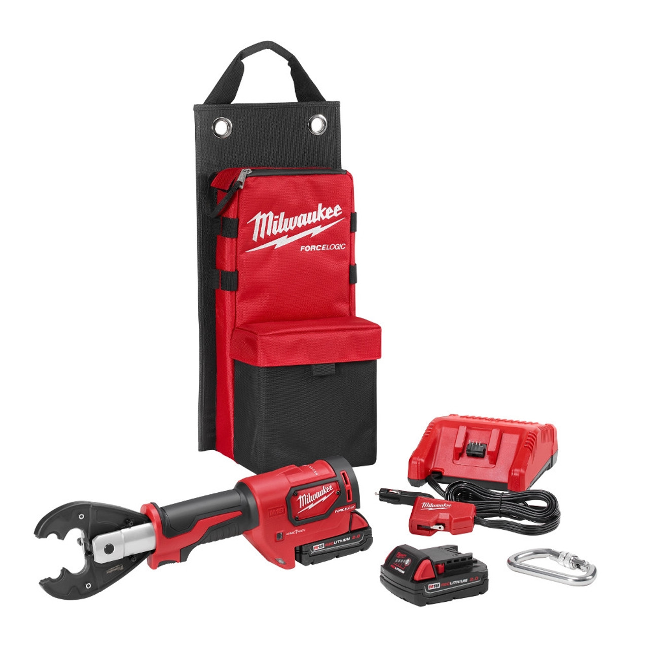 Milwaukee 2678-22BG M18 FORCE LOGIC 6T Utility Crimper Kit with D3 Grooves  and Fixed BG Die