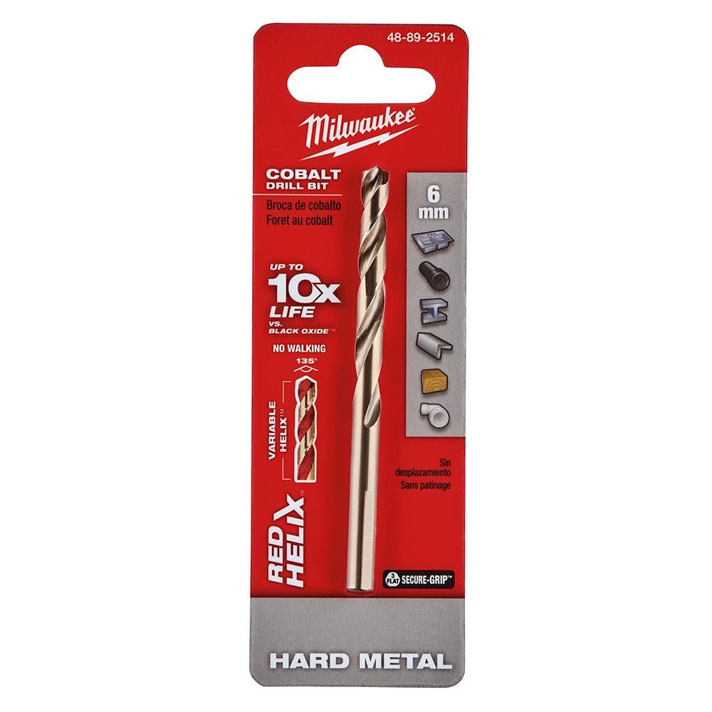 48-89-2514 6 mm RED HELIX Cobalt Drill Bit - Metric | Milwaukee