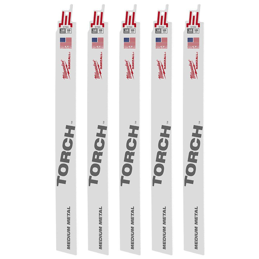 ちゃば 48-00-5789 12 in. 18 TPI The Torch Sawzall Blade 5 Pk | Milwaukee