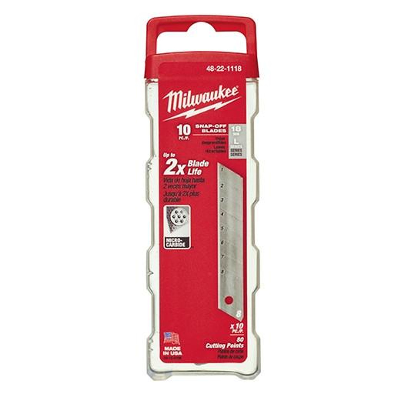 Milwaukee 48-22-1118 18mm General Purpose Snap Blades (10 PK)