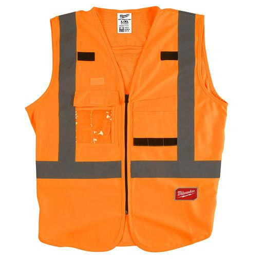 48-73-5033 High Visibility Orange Safety Vest -XX L/XXXL | Milwaukee