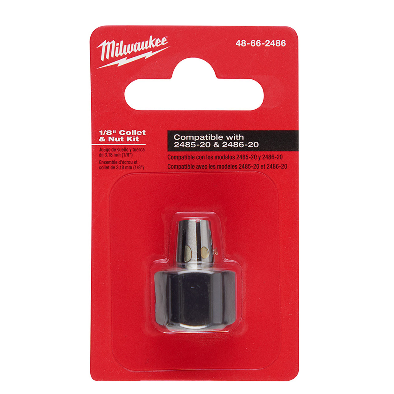 Milwaukee 48-66-2486 1/8 in. Collet & Nut Assembly