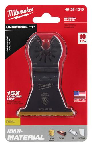 Milwaukee 49-25-1249 OPEN-LOK 2-1/2 in. Titanium Enhanced Bi-Metal Multi-Material Blade 10 pk