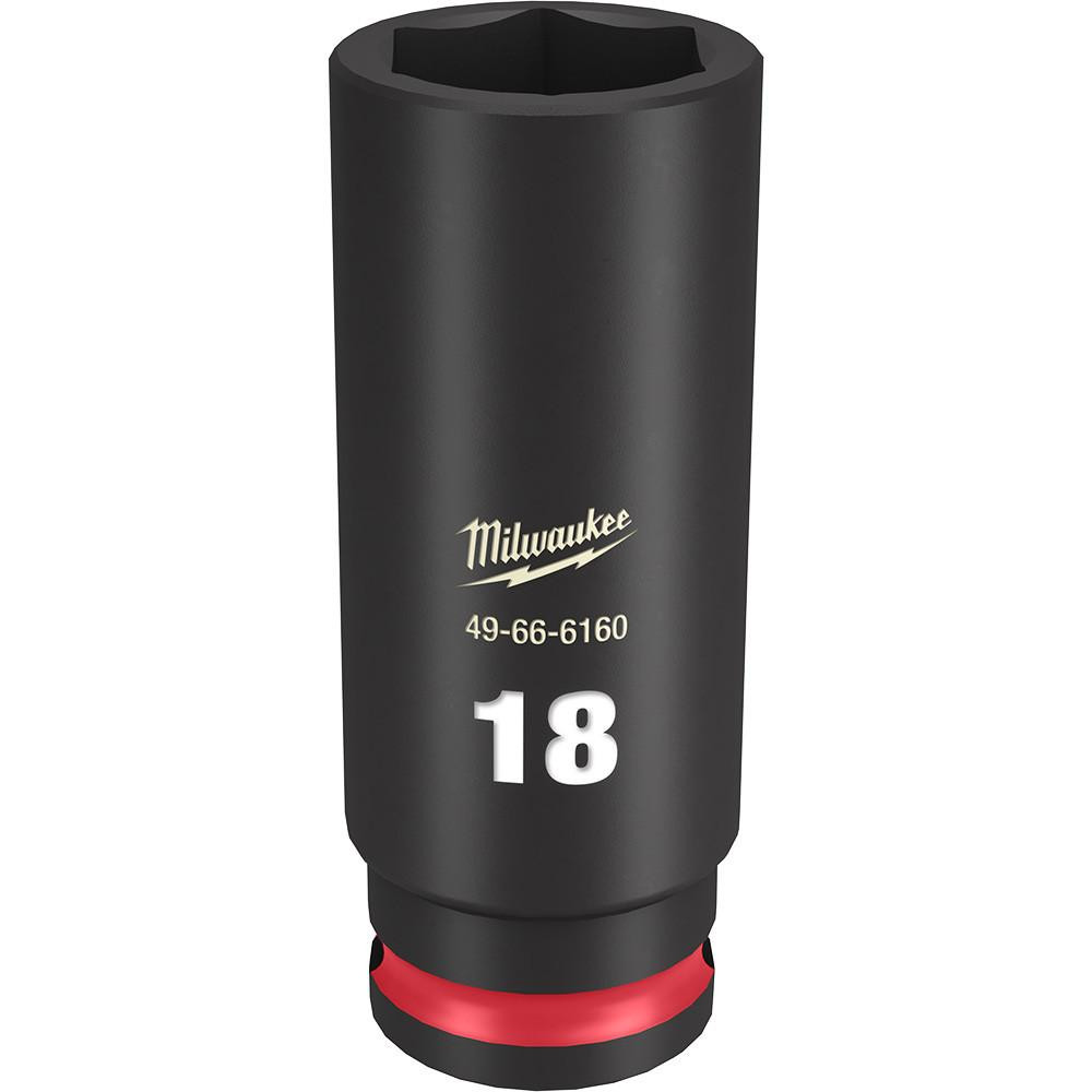 Milwaukee 49-66-6160 SHOCKWAVE Impact Duty 3/8 Drive 18mm Deep 6 Point Socket